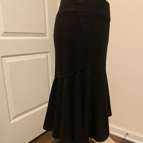 Aqua black skirt with flounced back hem. Size S - Picture 2 of 5